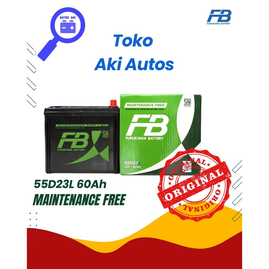 Aki Furukawa Battery Maintenance Free 55D23L 12V / 60Ah