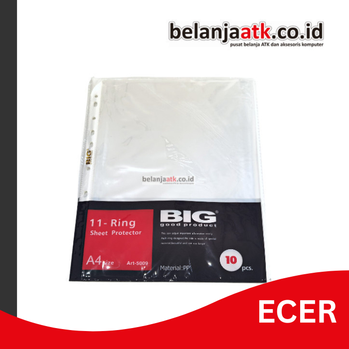 

[ECER] Document Pocket BIG 5010 Ukuran A4 / Sheet Protector Plastik