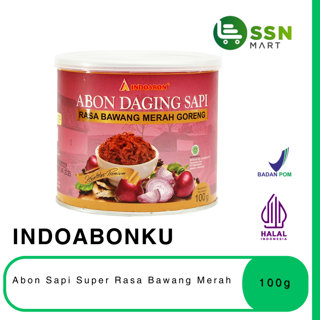 

SSNMart INDOABONKU Abon Sapi Super Rasa BAWANG KALENG 100g
