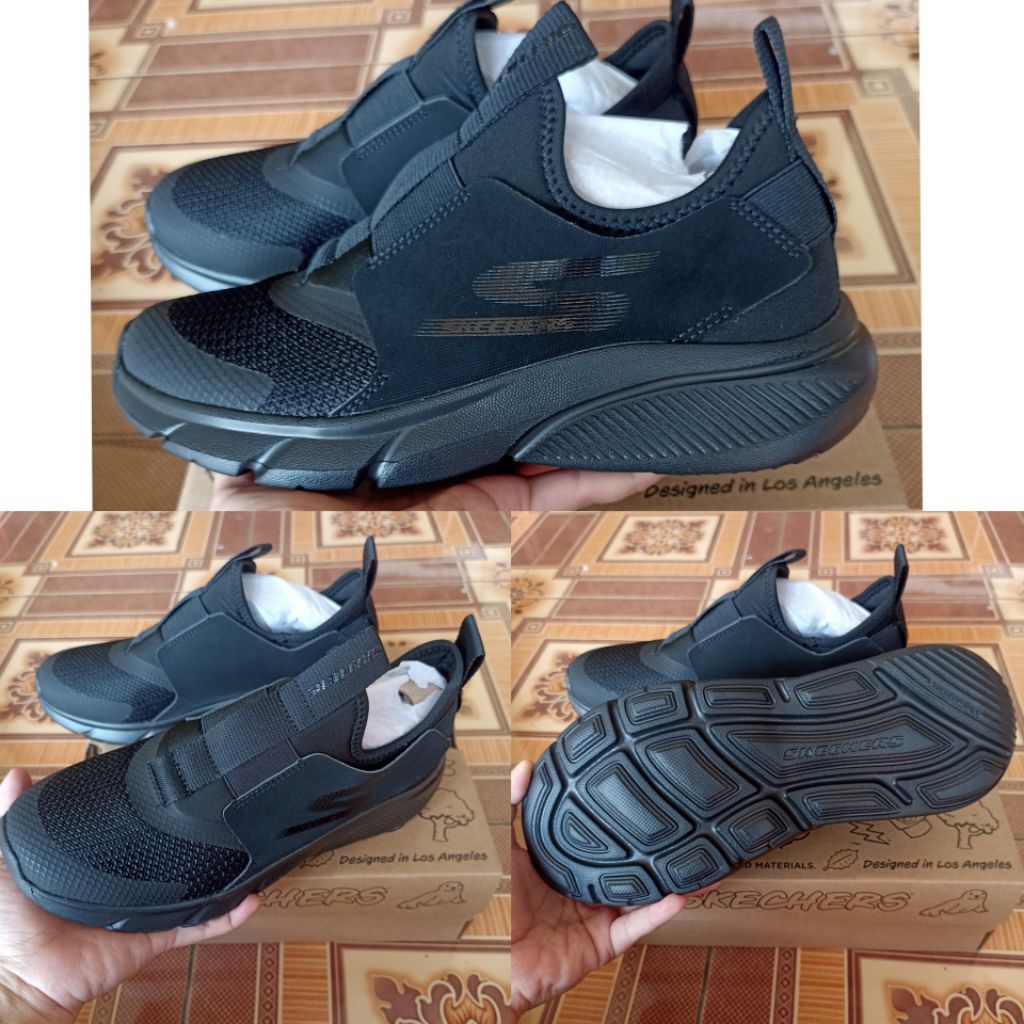 Sepatu Hitam Anak Skechers Slip On Original