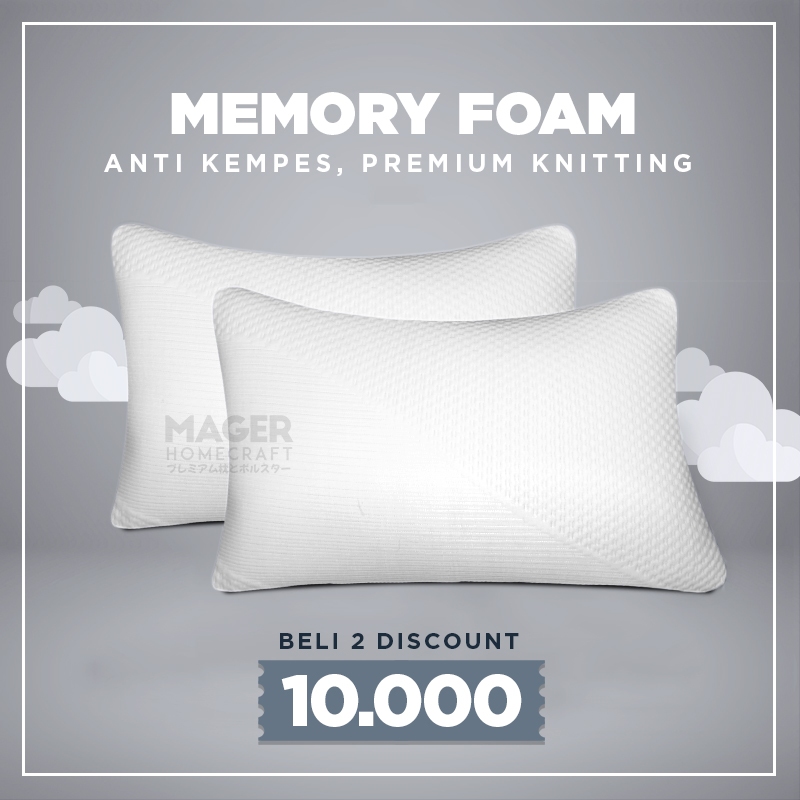 Paket 2 Bantal Tidur Kesehatan Memory Foam / Bantal Tidur Memory Foam / Bantal Tidur Kesehatan