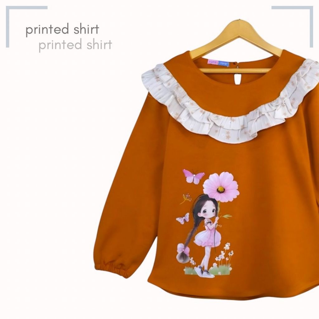 Baju Atasan Anak Cewek Blus Kaos Anak Perempuan Usia  6 7 8 9 10 11 tahun