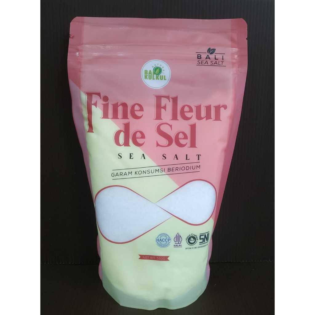 

Fine Fleur De Sel Sea Salt 500 gr / Garan Konsumsi Beriodium Bali KulKul Sea Salt Organic