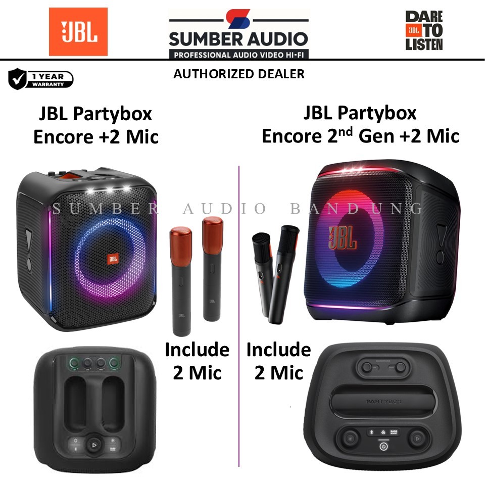 JBL Partybox Encore 2 Microphone Wireless Partybox JBL Speaker Portable Encore + Mic