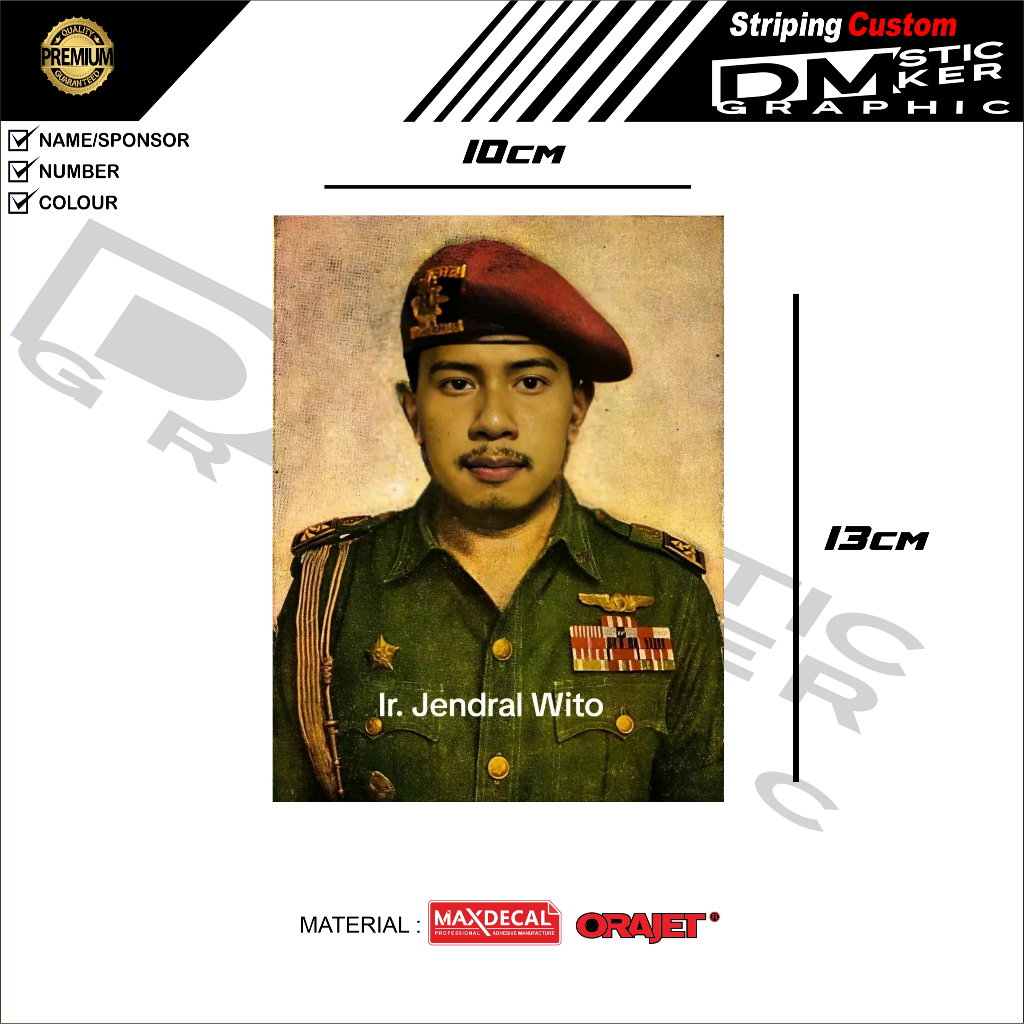 

STIKER JENDRAL WITO MURAH PREMIUM
