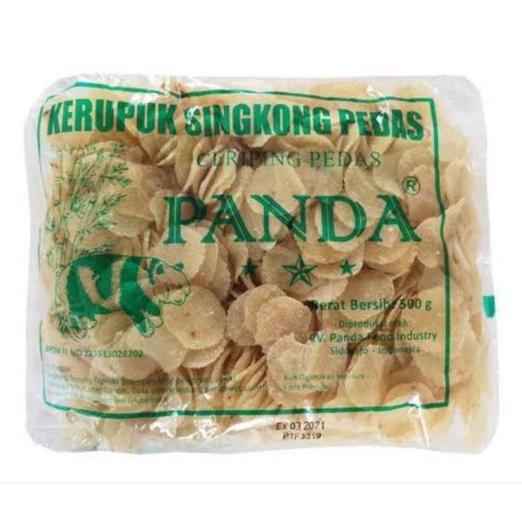 

Kerupuk Singkong Pedas Cap Panda 500 gr