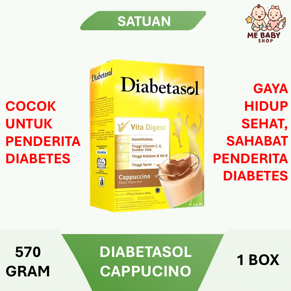 

Diabetasol Cappuccino 570 GRAM – Nutrisi Lengkap, Aman untuk Diabetes