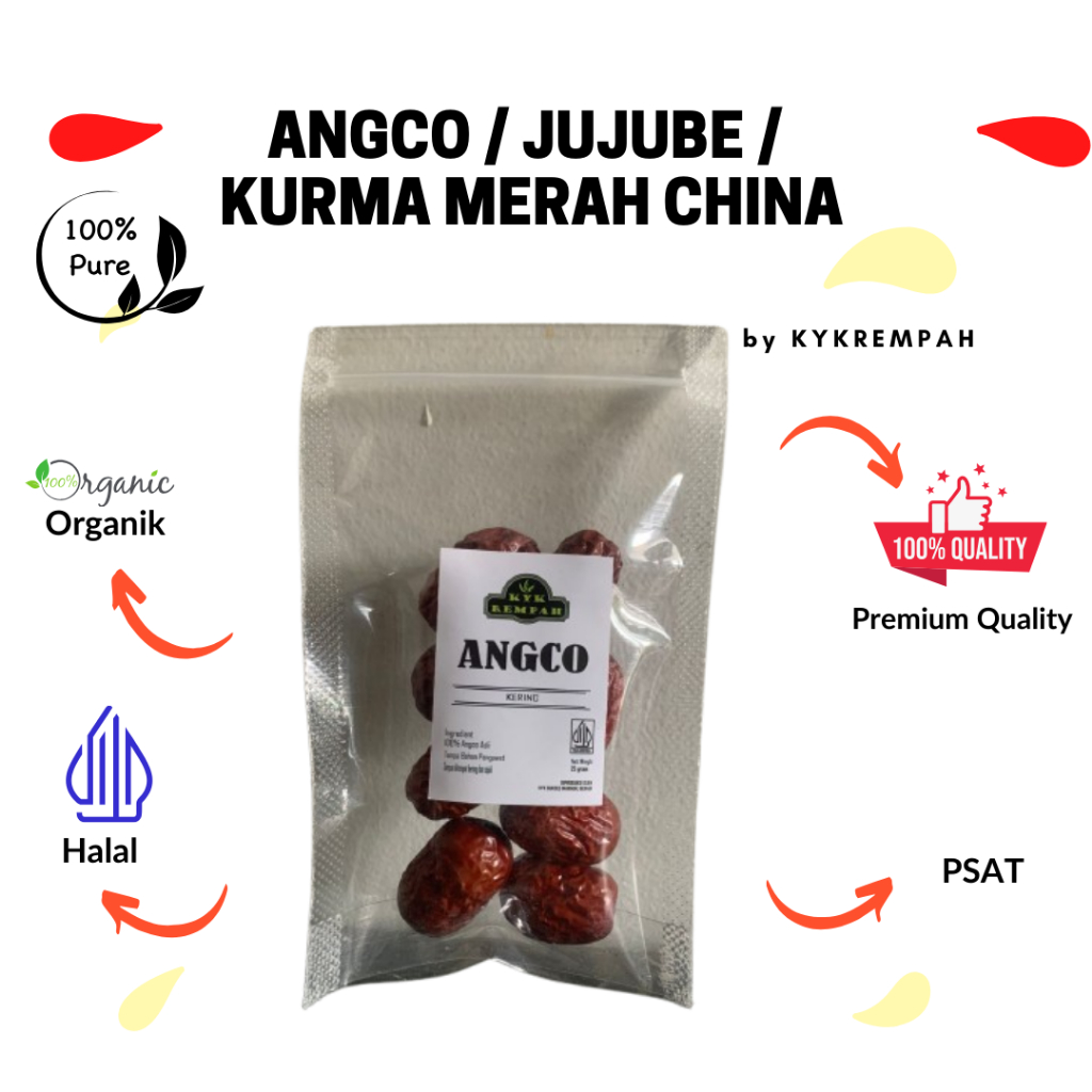 

Angco / Kurma Merah China / Jujube Kering Murni
