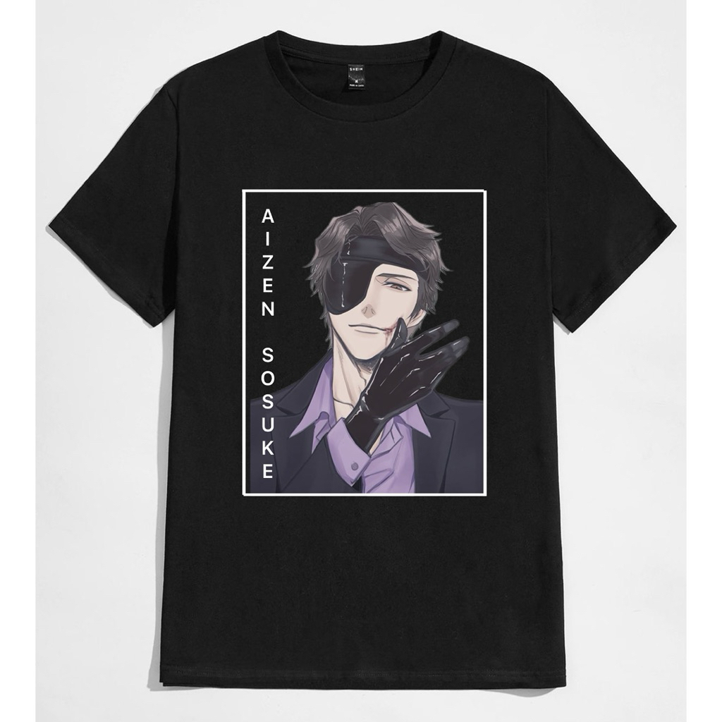 Kaos Tshirt Baju Distro Pria Wanita Anime BLEACH Aizen sosuke
