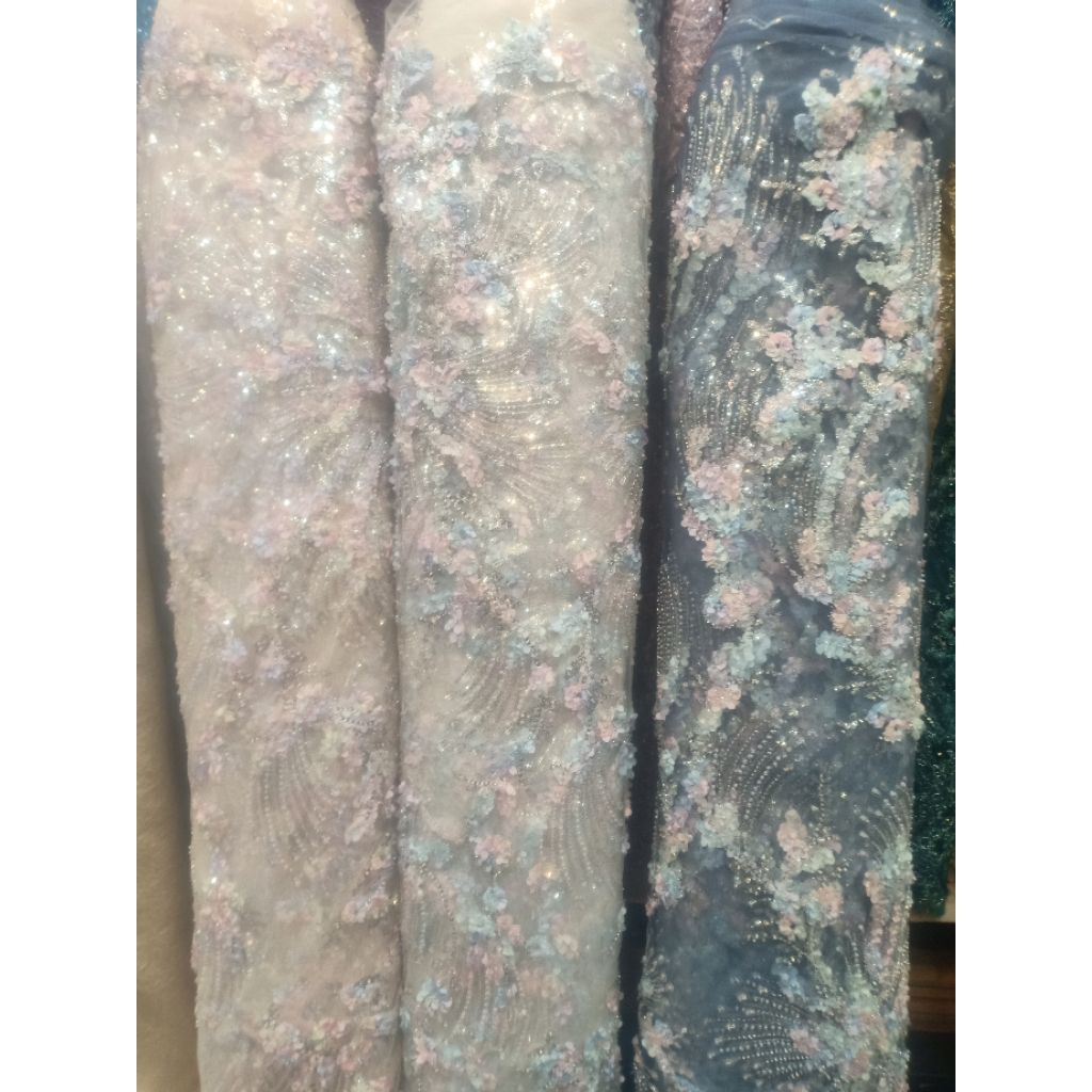 KAIN GAUN TILE IMPORT/KAIN KEBAYA MEWAH/KAIN TILE FRANCE/KAIN TILE EXCLUSIVE