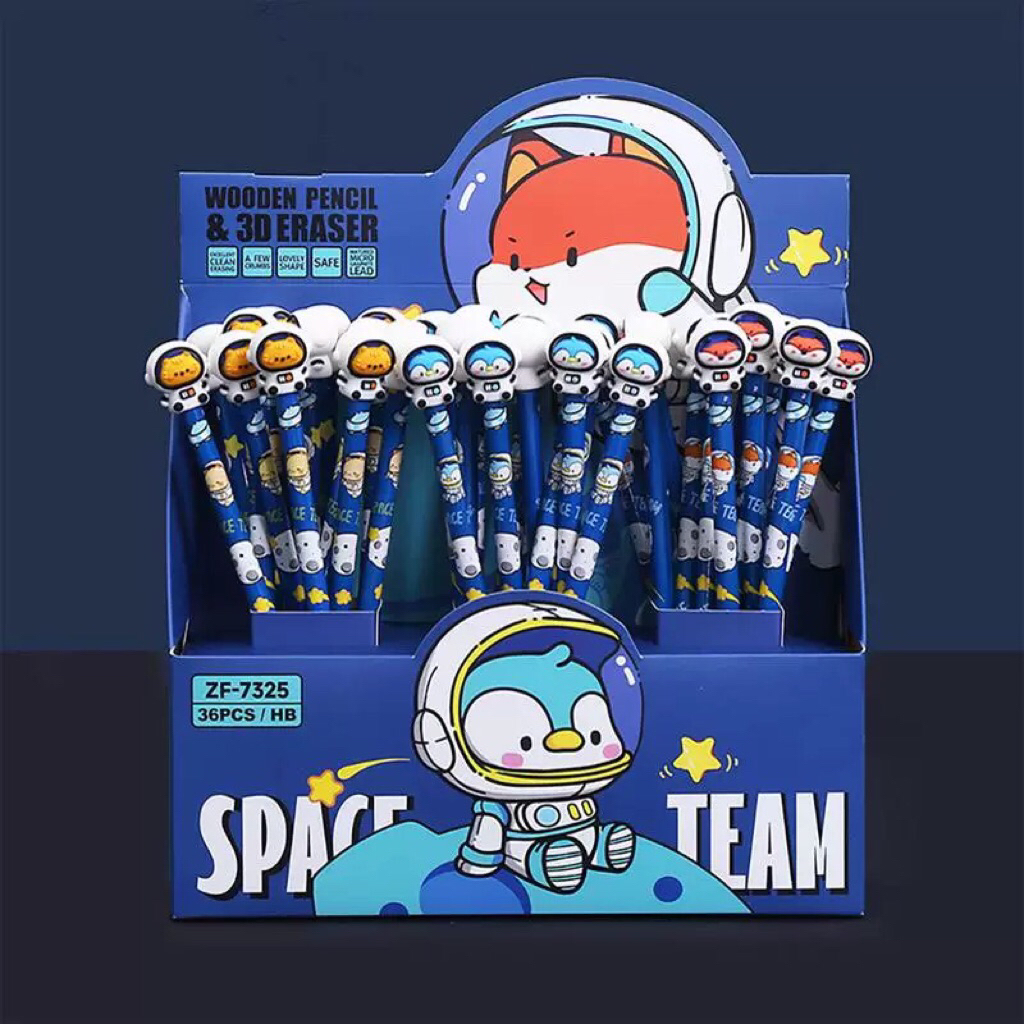 

PENSIL KAYU SOFUN ASTRONAUT + PENGHAPUS DI ATAS PENSIL PER 3-(253)