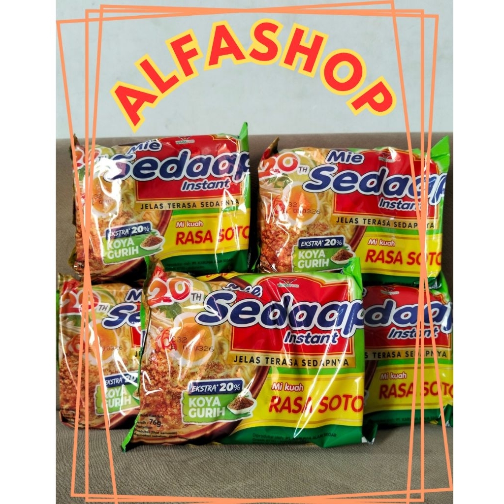 

Mie Sedap Soto 76 gram (5 bks)