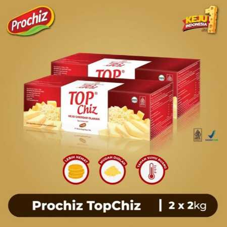 

(KEJU MURAH) TOP CHIZ KEJU CHEDDAR 2 Kg, BUNDLE ISI 2