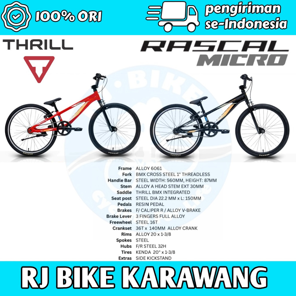SEPEDA BMX 20 INCH THRILL BMX RASCAL MICRO AL