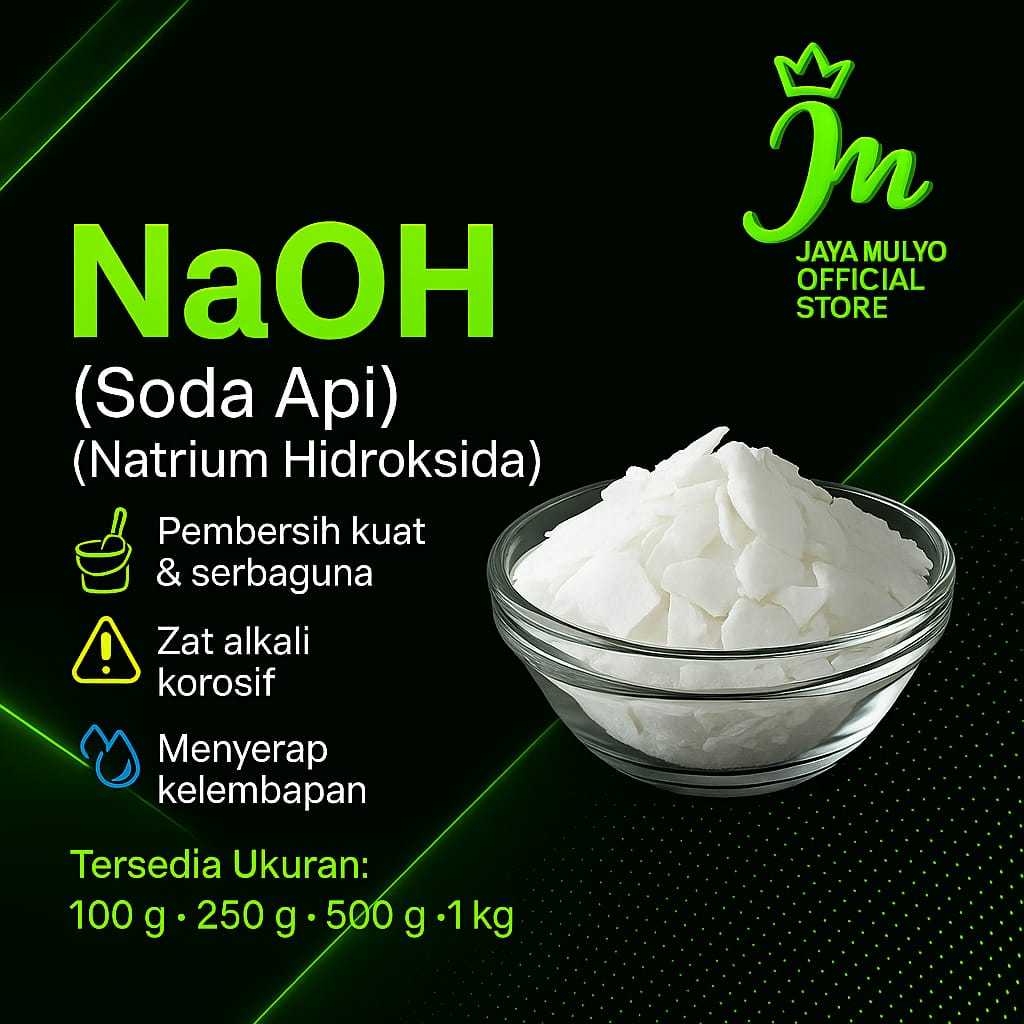NaOH Flake 250 gr / Soda api / Caustic Soda