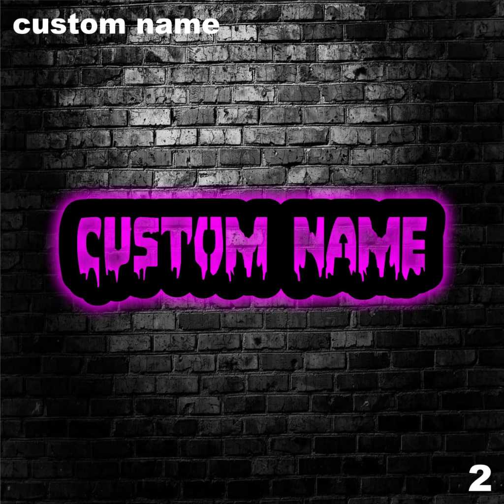 LAMPU HIAS RGB HIASAN DINDING CUSTOM NAMA LAMPU HIAS AESTHETIC