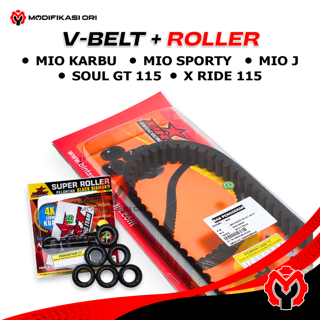 Vbelt Vanbelt BRT Mio Karbu Mio Sporty Vblt BRT Soul Karbu Fino Roller Racing BRT