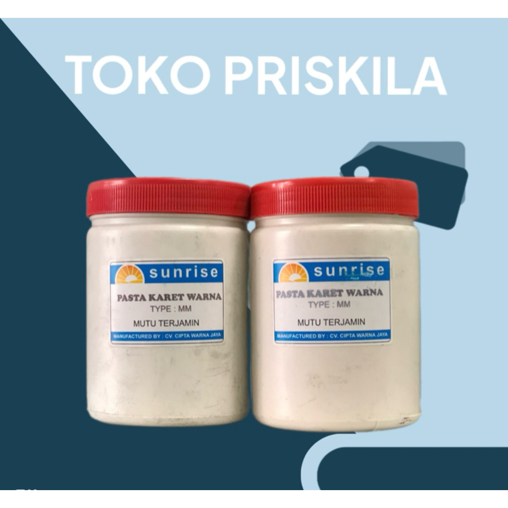 

SUNRISE PASTA KARET WARNA MM 1 kg RUBBER SABLON KAIN/KAOS