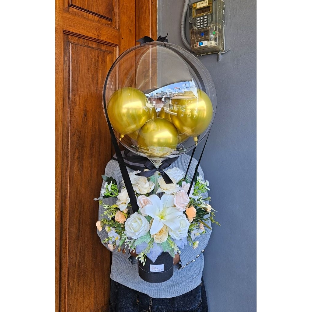 Buket Balon Bunga Artificial Buket Balon Bunga Anniversary Buket Balon Bunga Grand Opening Buket Bal