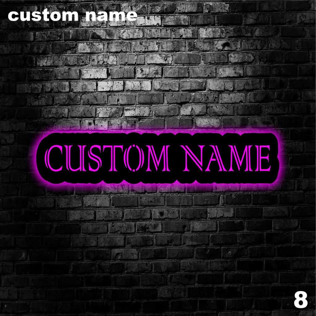 LAMPU HIAS RGB HIASAN DINDING CUSTOM NAMA LAMPU HIAS AESTHETIC