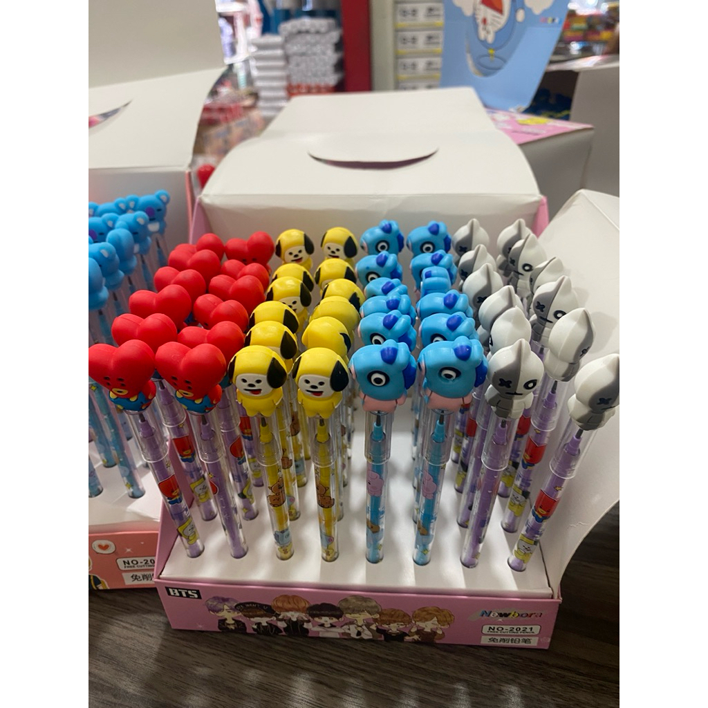 

1 Pcs Pensil Bensia Krakter / Pensil Bensia BTS / Pensil BTS / Pensil Kuromi / Pensil Doraemon