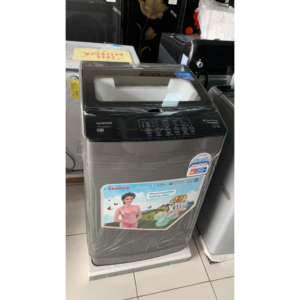 Mesin cuci Sanken aws 887 grey Top Loading 8kg