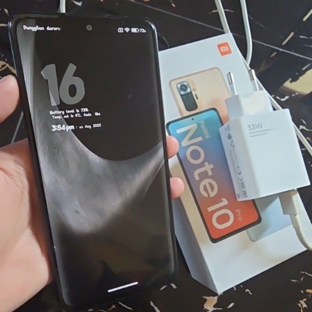 Redmi Note 10 Pro Ram 8/128 Fullset Batrai baru normal 1000%