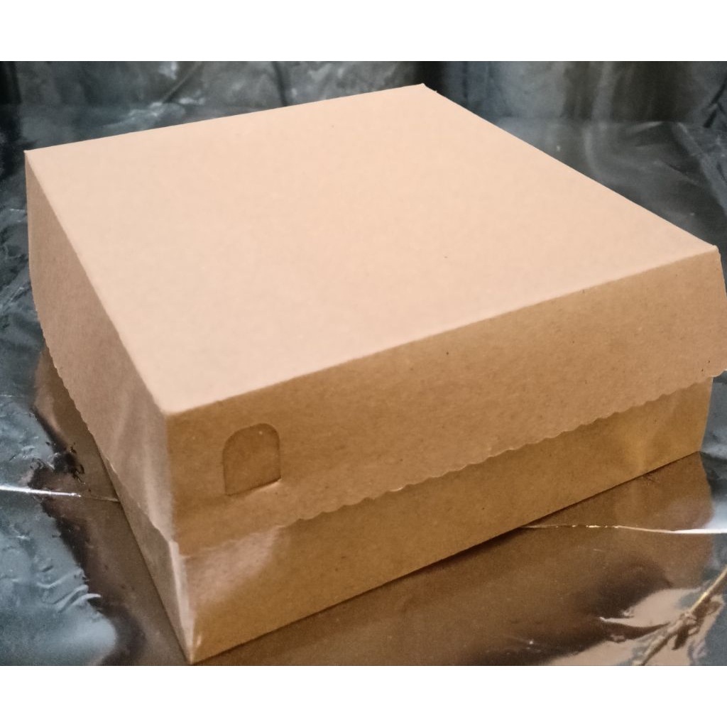 

(1pc)Dus Kue kotak makanan Kraft tebal Snak box R6