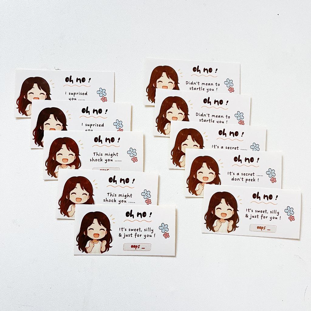 

[ , ] 35pcs Stiker Box Oh No! Untuk Box, Paperbag dan Kado