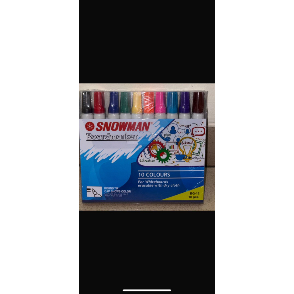 

Spidol snowman BG-12 Set 10 Warna