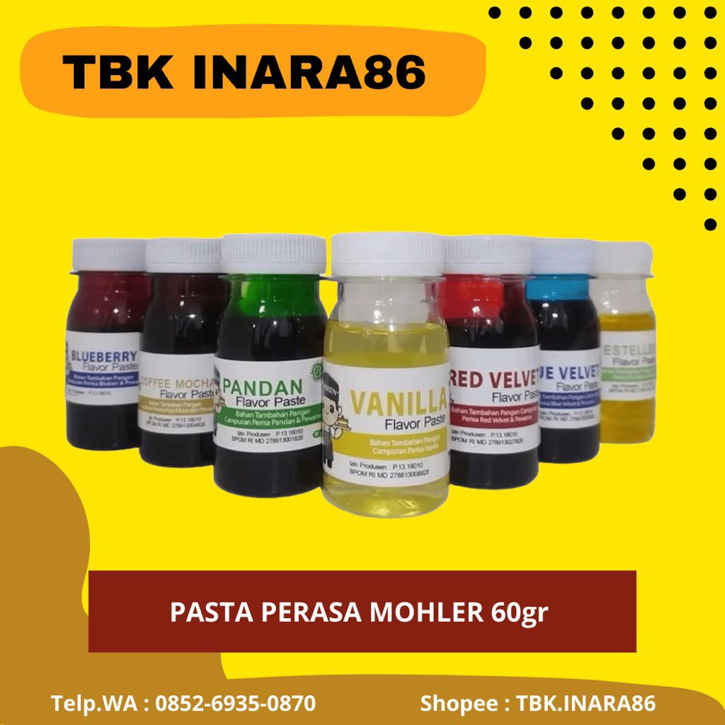 

[BELI 1 GRATIS 1] Perisa Makanan Cair Pasta Mohler – Aneka Rasa (Vanilla, Pandan, Strawberry, Cokelat, dll)