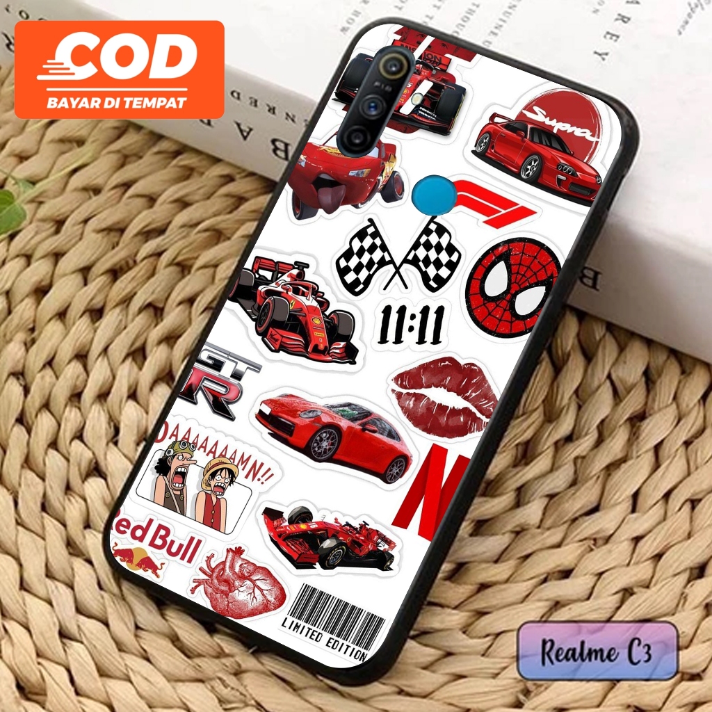 Santa Case - Casing Realme C3 - ( Motif AESTHETIC MOBIL ) - Case Hp - Casing Hp - Softcase Hp - Soft