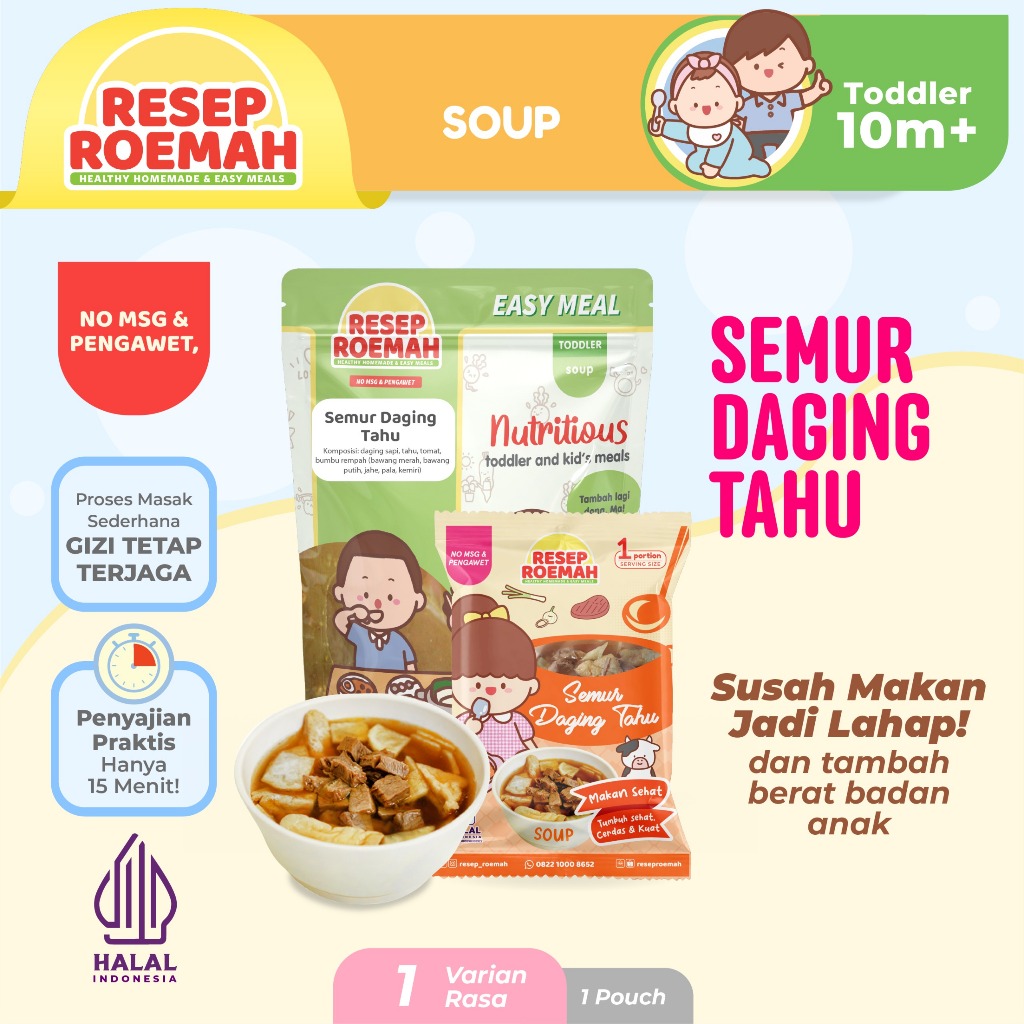 

ResepRoemah Semur Daging Tahu / Beef & Tofu Semur / Toddler & Kids / Healthy Frozen Mpasi / No MSG