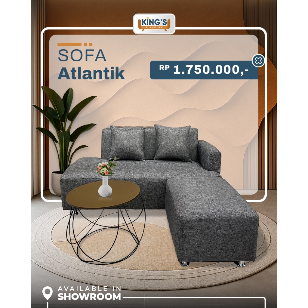 KINGS FURNITURE PONTIANAK - SOFA ATLANTIK - SOFA SUDUT MURAH - SOFA RUANG TAMU - SOFA MINIMALIST - S