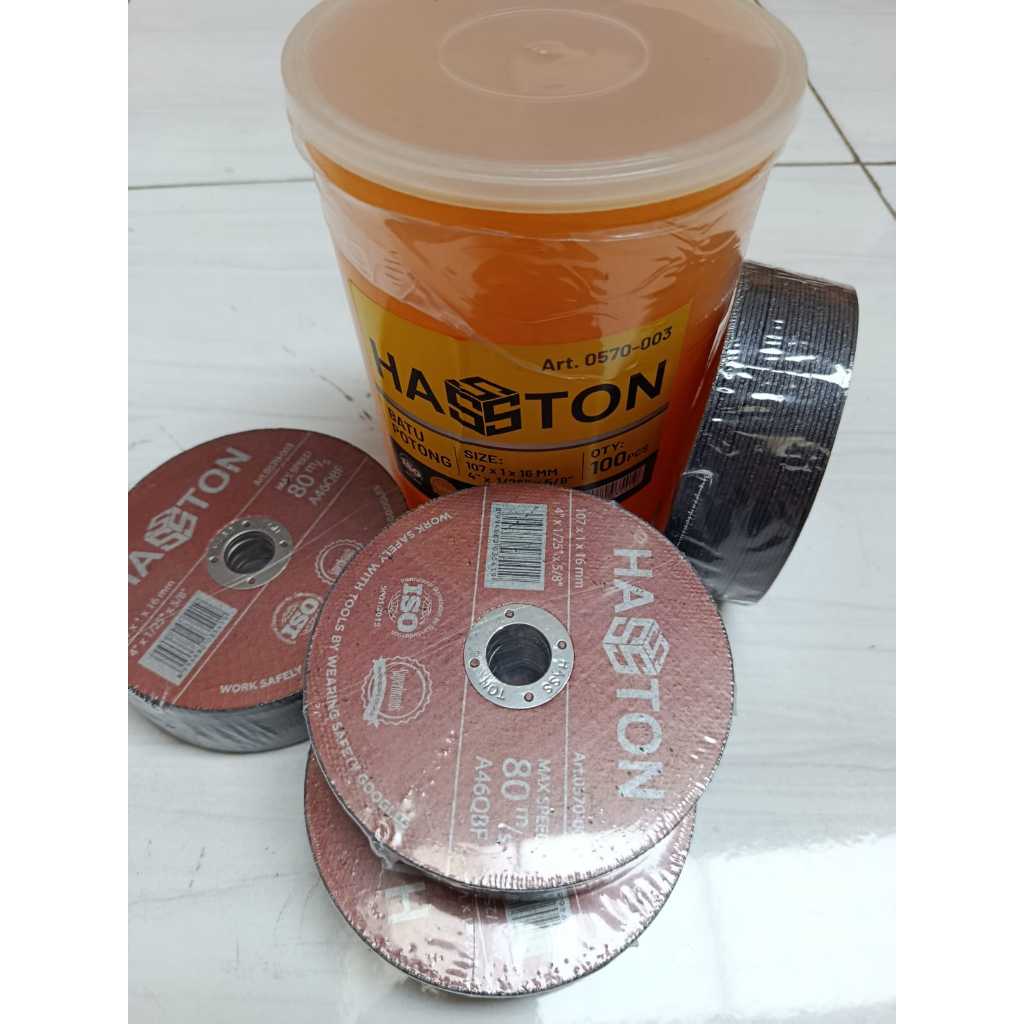 Mata Gurinda Potong HASSTON Batu Potong Cutting Wheel Disc 4" 1 CUP isi 100