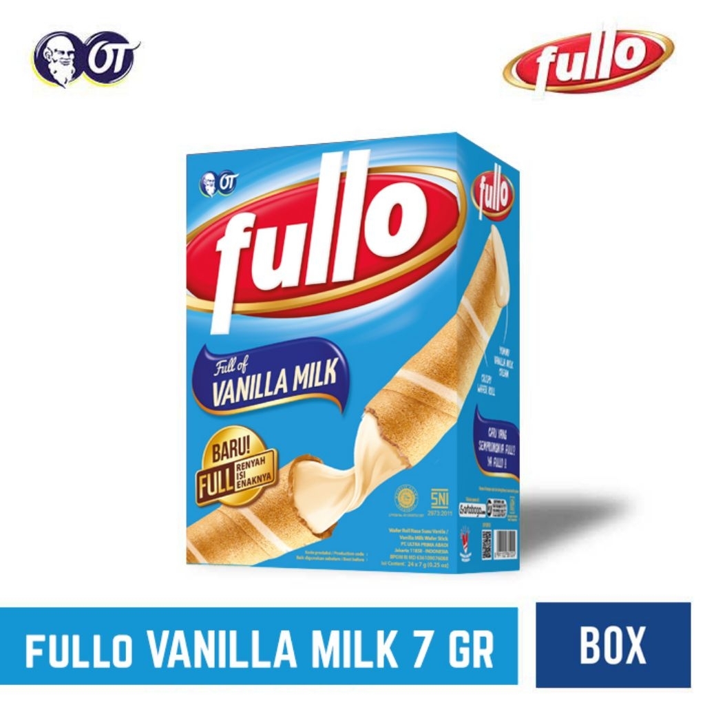 

Fullo 500 Wafer Roll Vanilla/Coklat Box ( 24pcs dalam 1box)