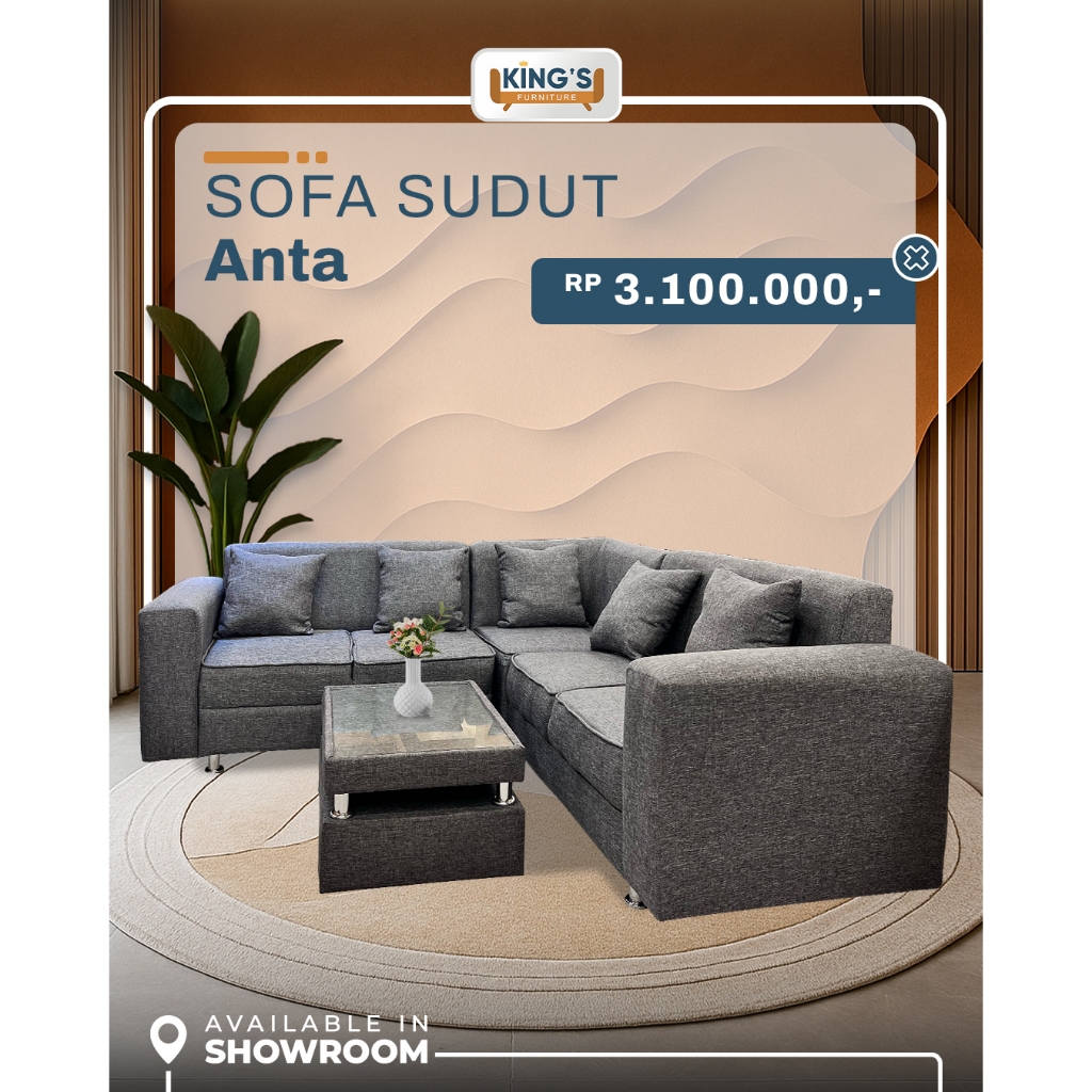 KINGS FURNITURE PONTIANAK - SOFA ANTA - SOFA SUDUT MURAH - SOFA RUANG TAMU - SOFA MINIMALIST - SOFA 