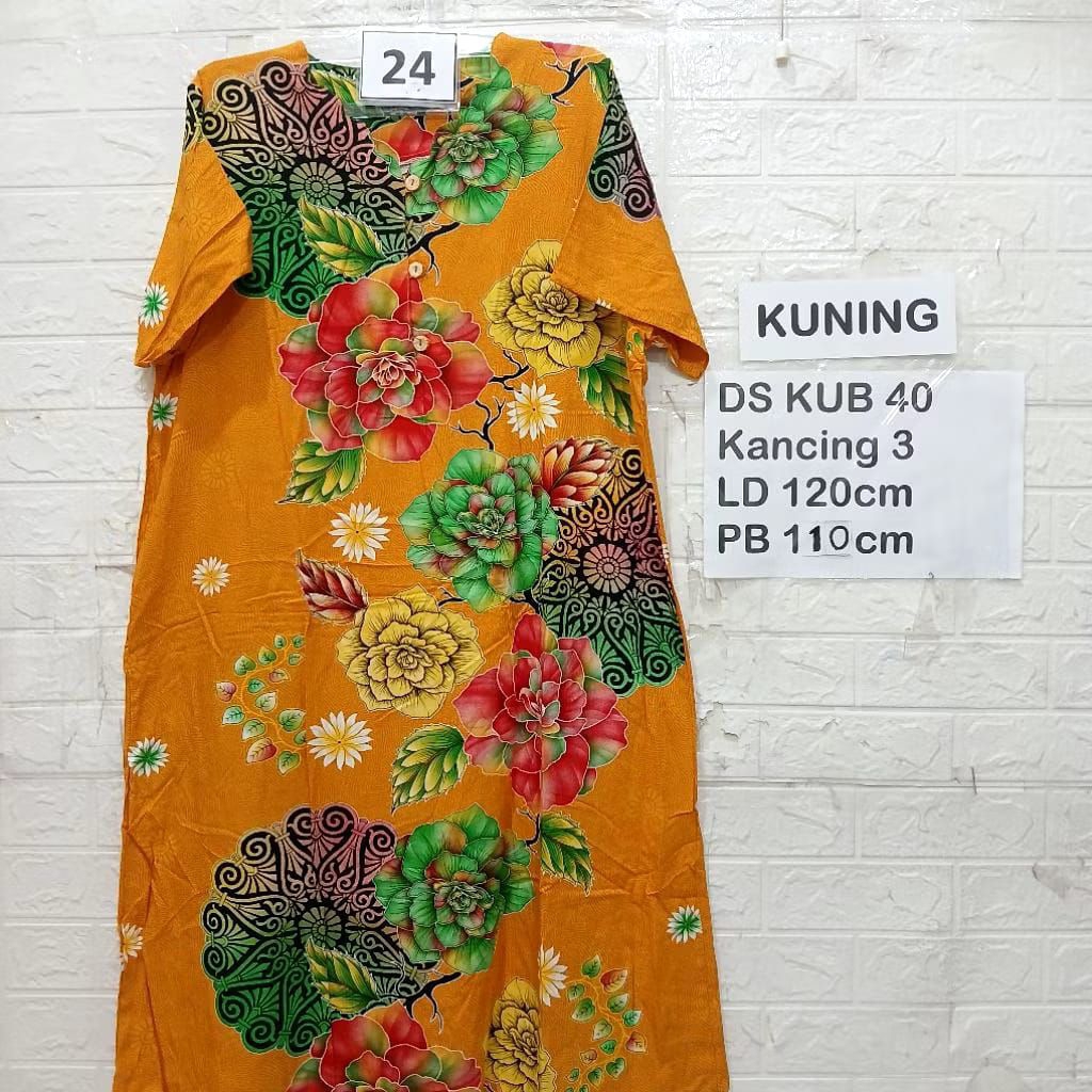 Baju Daster Wanita Jumbo Pendek Busui Kancing Depan Kencana Ungu Asli Original Label Biru Ibu Hamil 