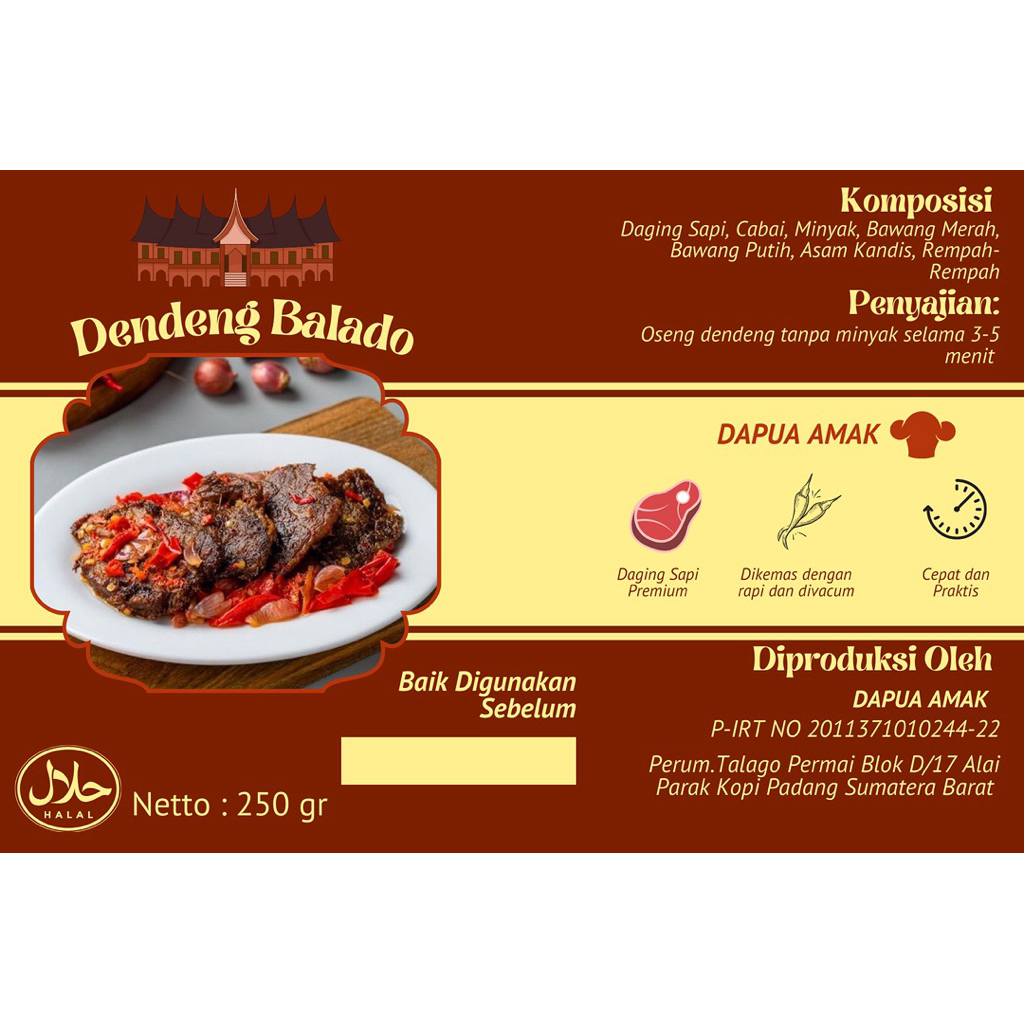 

Dendeng Balado Dapua Amak 250 Gram