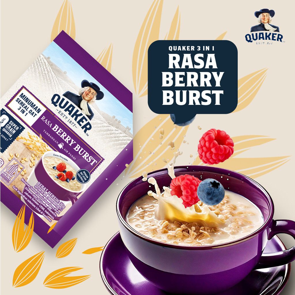 

Quaker Rasa Berry Burst ( 1Pack isi 8Pc x 30gr)