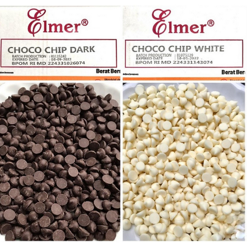

Elmer Dark & White Choco Chip Kerucut / White Chocochip