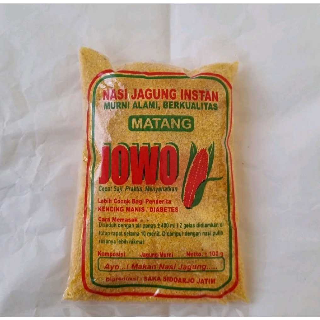 

Gerit Jagung Cap JOWO Kemasan 50 Gram 1 Pack Isi 10 Bks (Kecil)