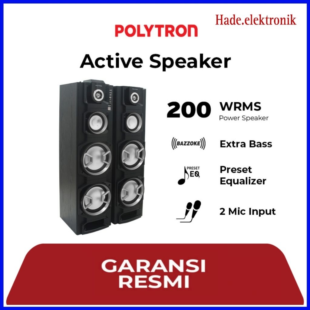 POLYTRON Bluetooth Speaker Aktif Karaoke 8 Inch PAS 8EF22