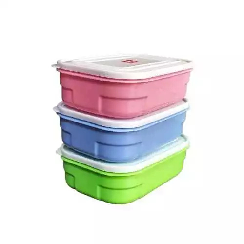 LUNCH BOX SERBAGUNA SEKAT 2 / KOTAK NASI MISTING / KOTAK BEKAL / TEMPAT MAKAN OMPRONG WARNA RANDOM K
