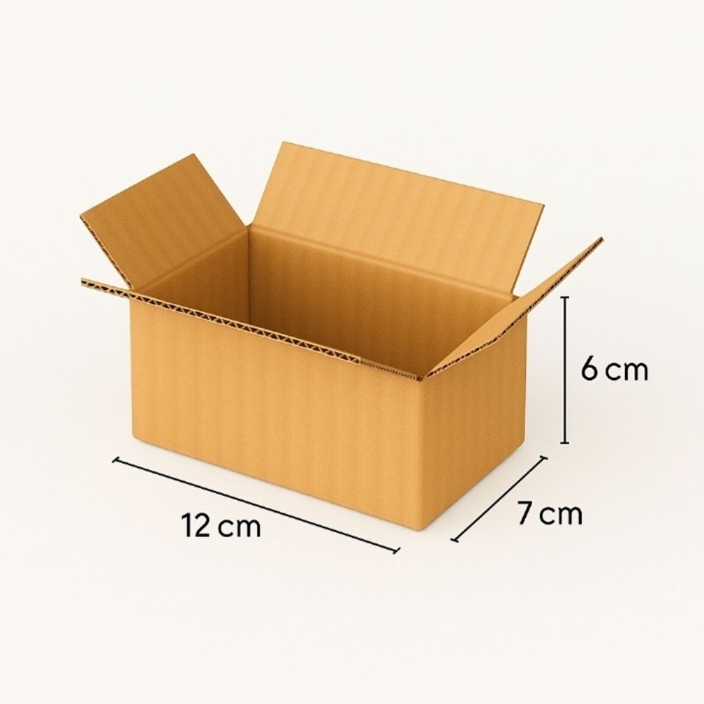 

kardus packing ukuran 12x7x6 polos murah