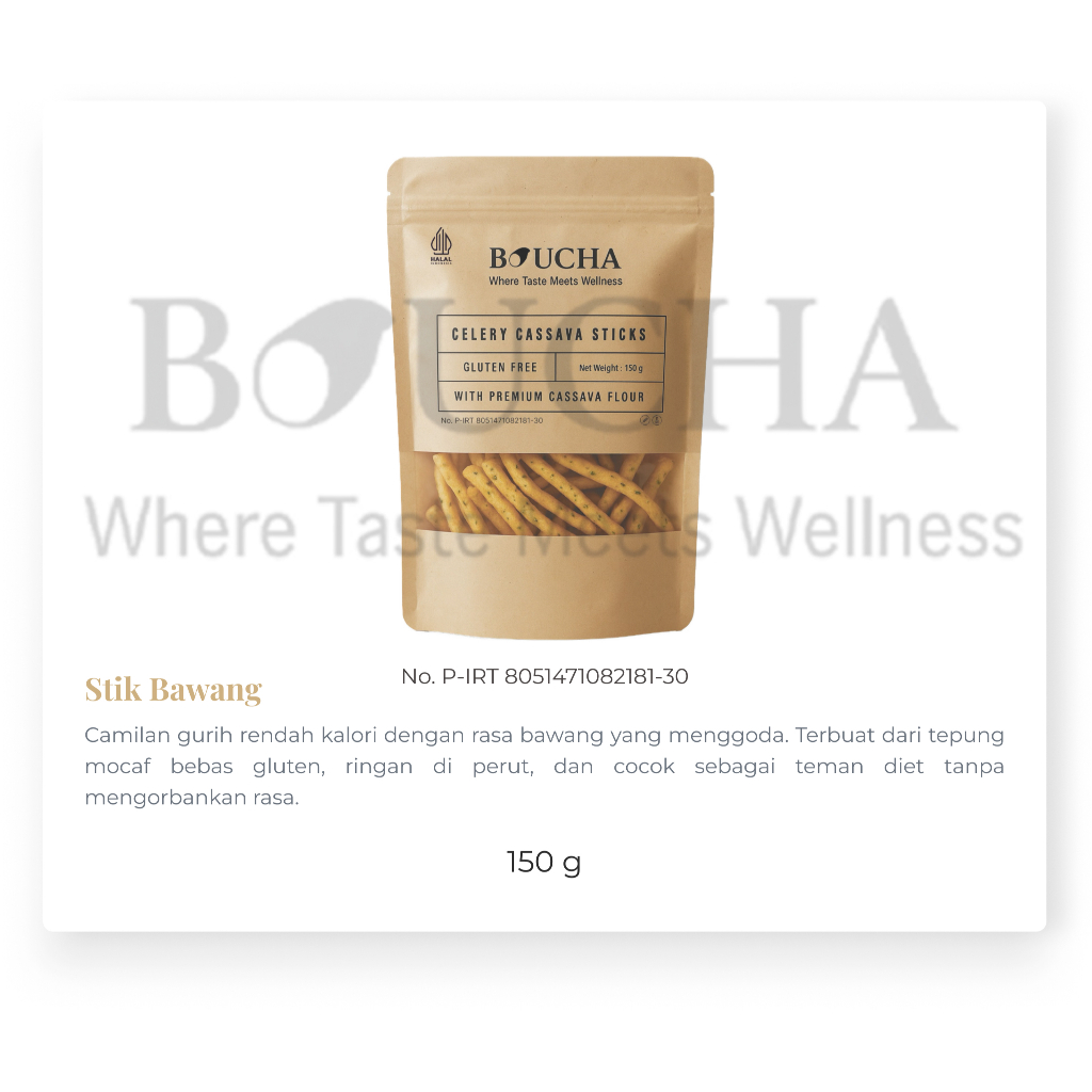 

Boucha Stik Bawang/Keju (Gluten Free)
