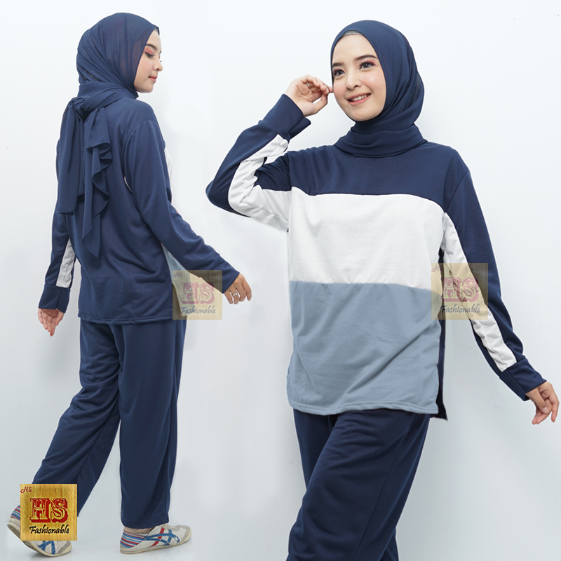 Setelan Olahraga Mikea 2502 / Setelan Celana Olahraga Wanita / Setelan Celana Olahraga Muslim / Sete