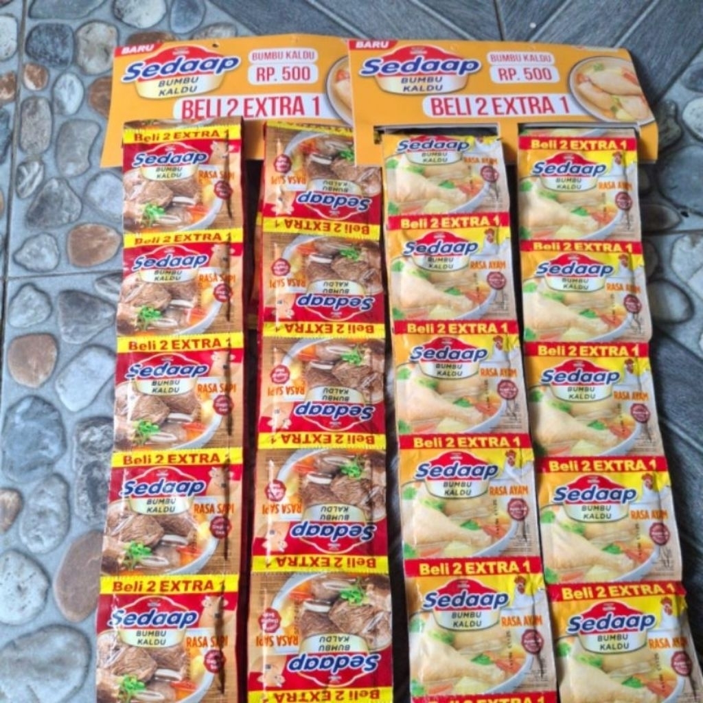 

Promo sedap bumbu kaldu isi 18 pcs Rasa Ayam & sapi