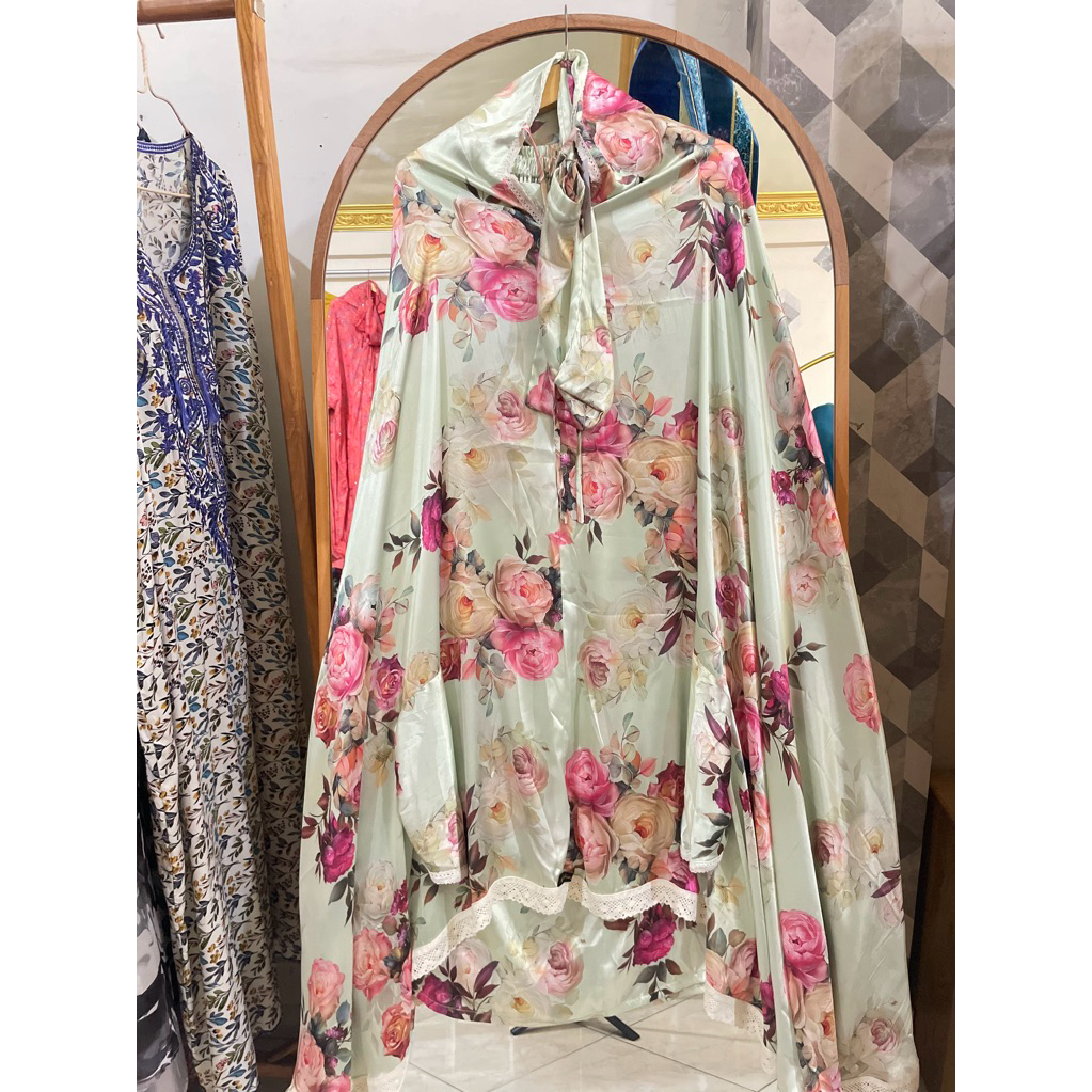 mukena sutra / mukena sutra dewasa / mukena berlengan / mukena sutra berlengan / mukena seserahan / 