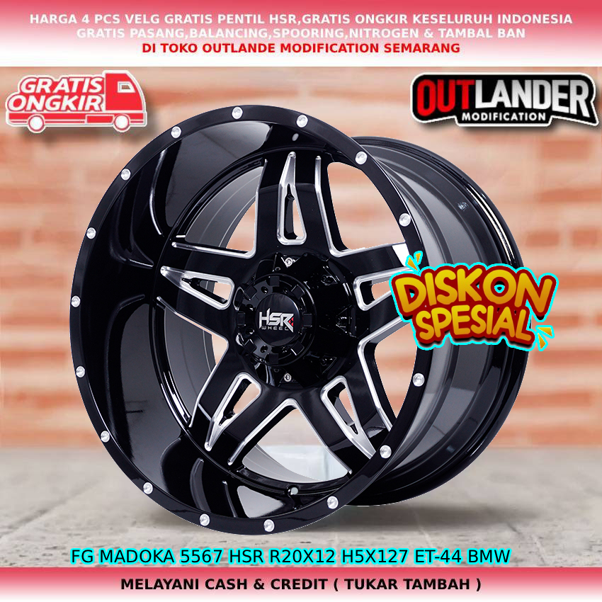 velg mobil Dodge Journey Jeep Grand Cherokee JK Rubicon Sahara Wrangler dll velg R20 hsr madoka